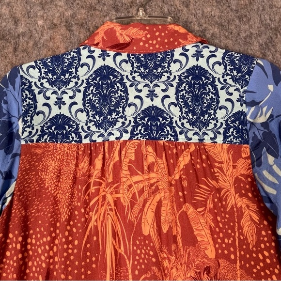 Soft Surroundings Hermosa Chic ColorBlock Floral Sophisticated Tunic Blouse XS - Picture 8 of 14